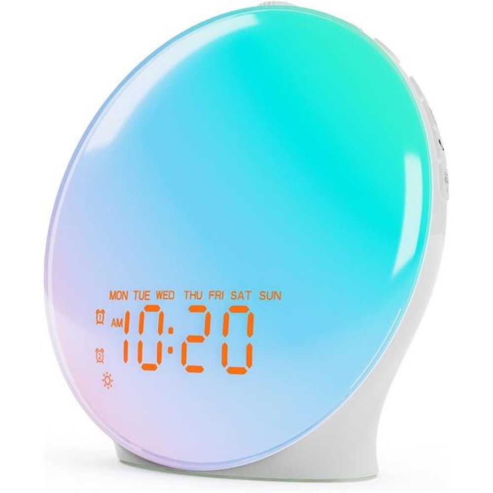 Wake Up Light Sunrise Alarm Clock for Kids, Heavy Sleepers, Bedroom, Upgraded